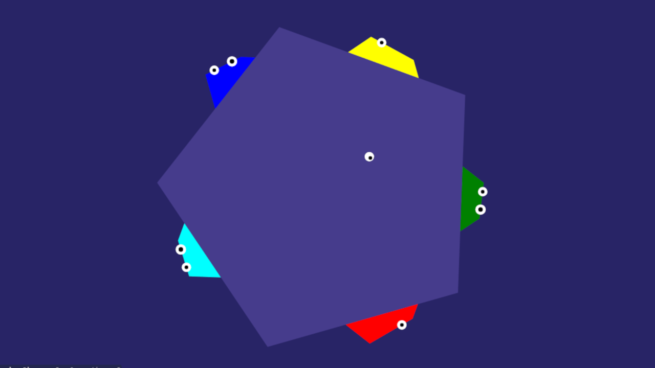 Eyeball – Pong mit 8-Spieler-Multiplayer-Unterstützung und einer sich verschiebenden Arena. Behalt den Ball buchstäblich im Auge.. Partyspiel, Reflex, Casual, Multiplayer, Pong, 2D – 2-8 Spieler.
